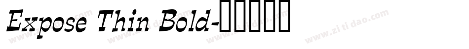 Expose Thin Bold字体转换
